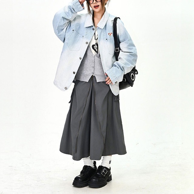 グラデーションワークエンブレムシャツジャケット   R01528