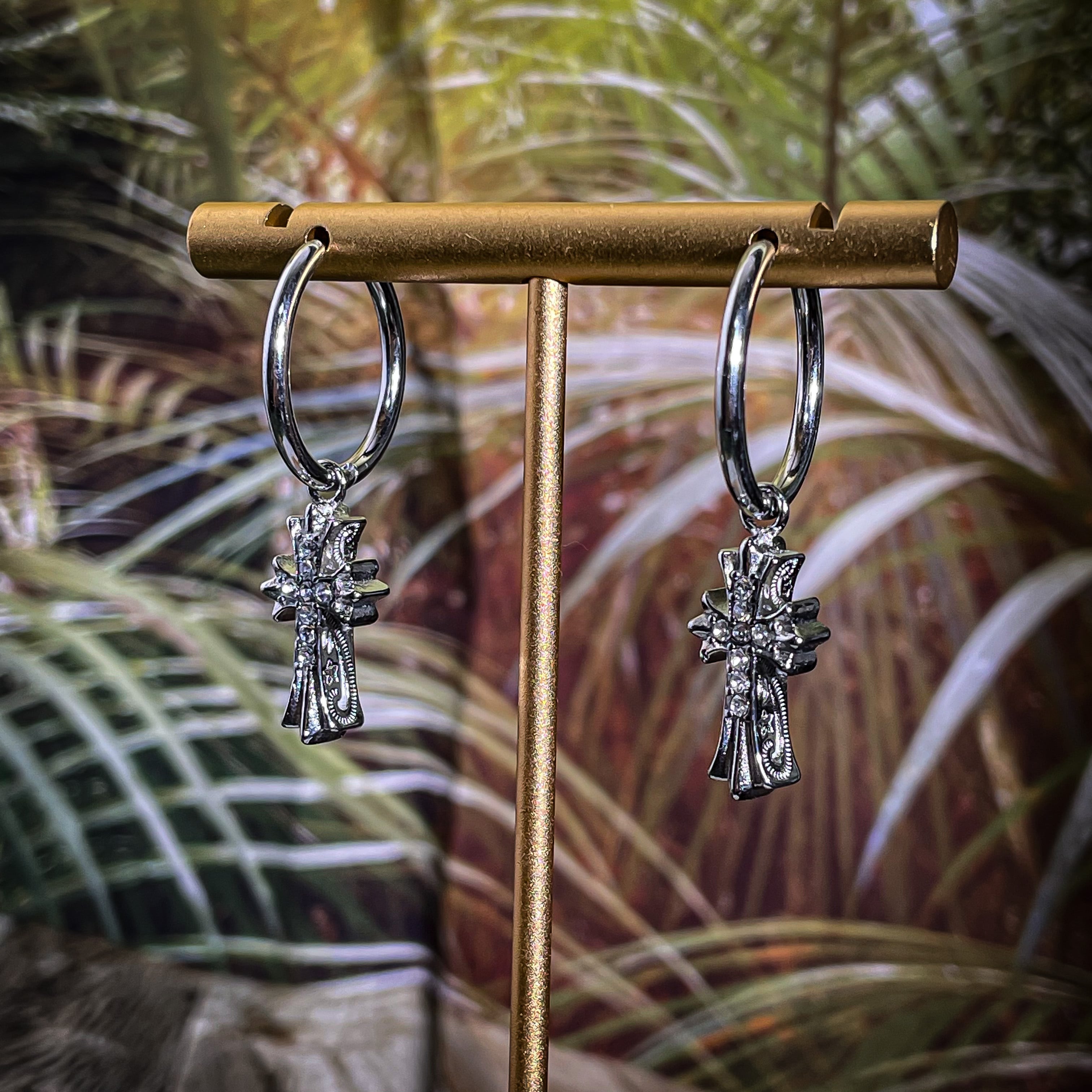 片耳のみ】316L Hawaiian cross × Hoop pierce | ✯Lucliss Jewelry✯