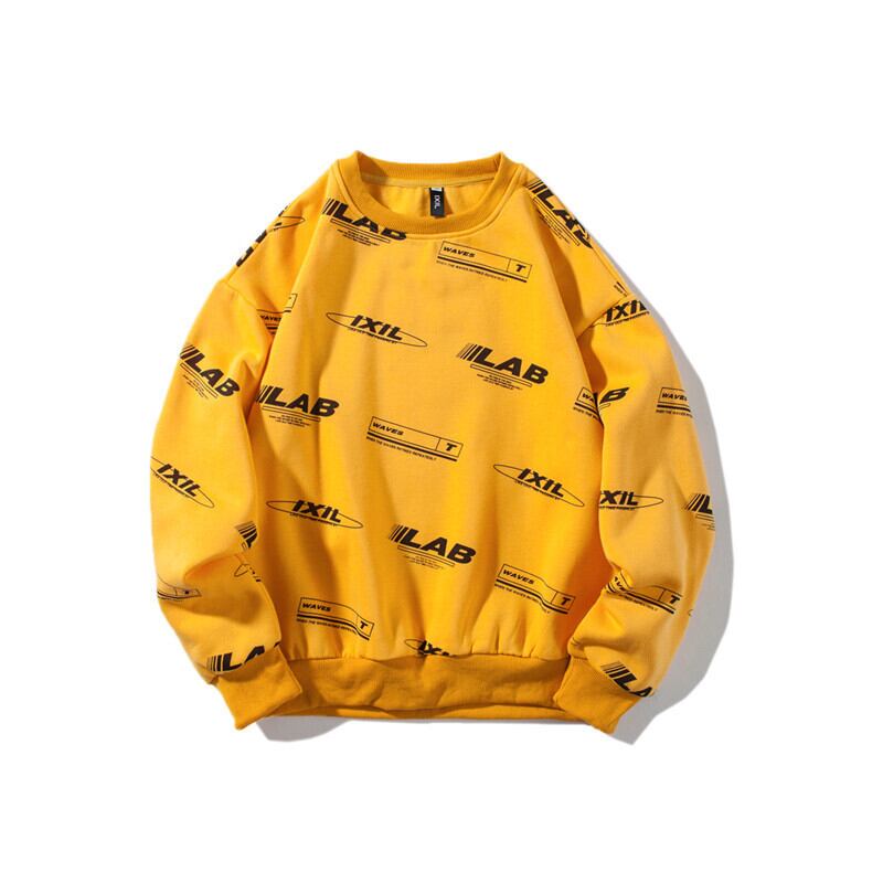 Road Vintage Men's Round Neck and Velvet Sweatshirt Student Fall / Winter ese Street Full Printed Pullover Men-Alibaba プリント ストリート ウィンター 冬物 Oネック ビンテージ hip6-161186972930893
