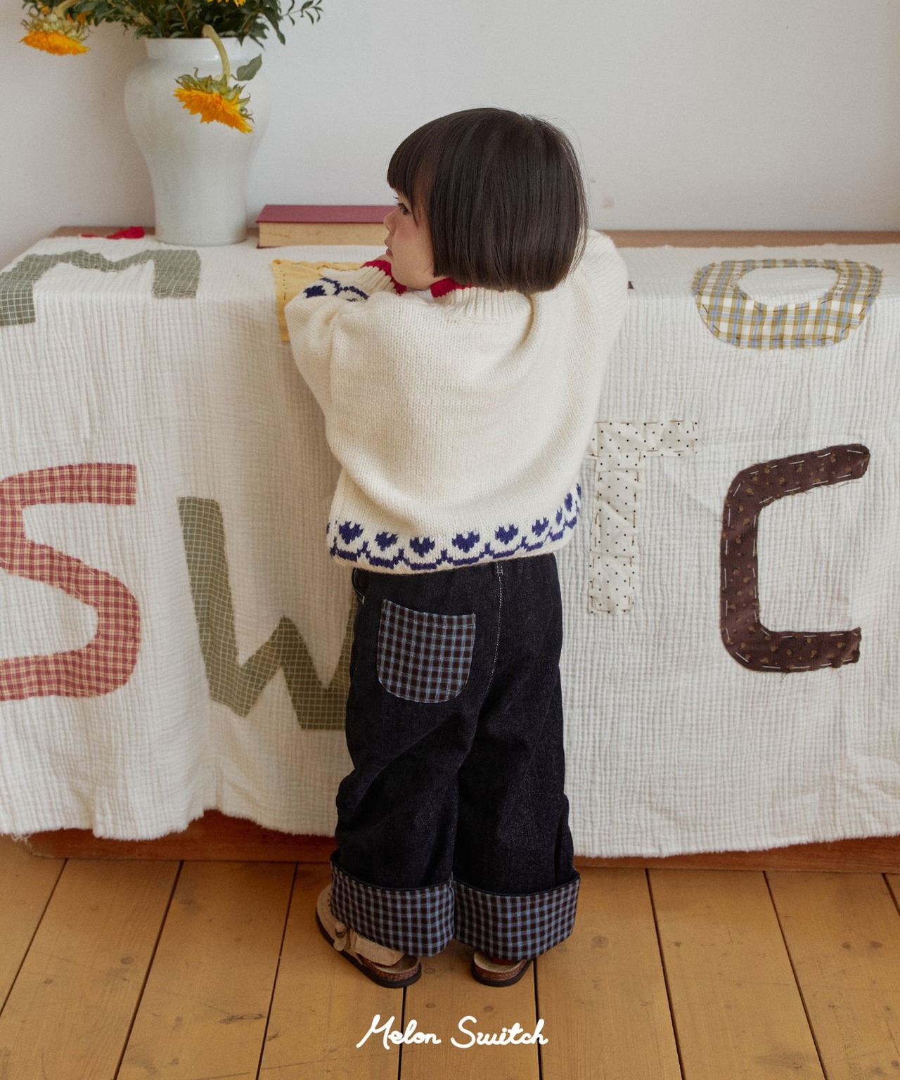 韓国子供服 / 26winter / MelonSwitch / ポニースターハーフネックセーター / キッズ / 冬服 *3~11*