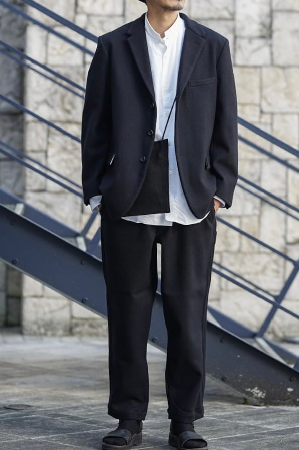 AMIACALVA(アミアカルヴァ) / Washed Canvas Sacosshe -BLACK-(A-076