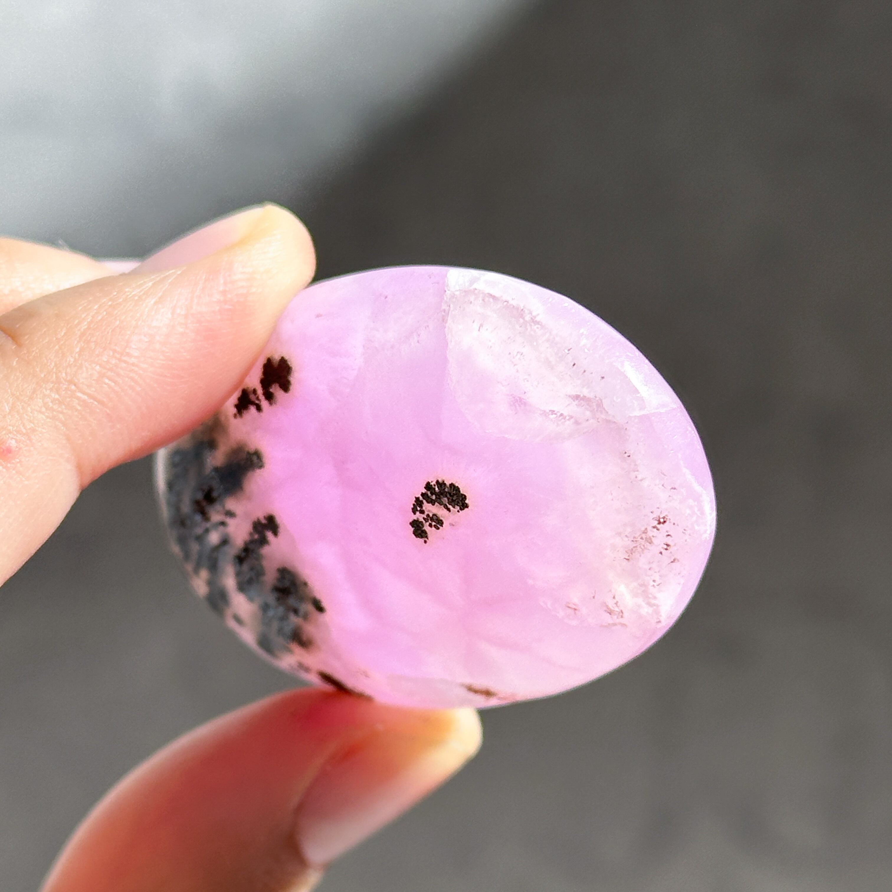高品質】ピンクアラゴナイト パームストーン 83◇Pink Aragonite Palm