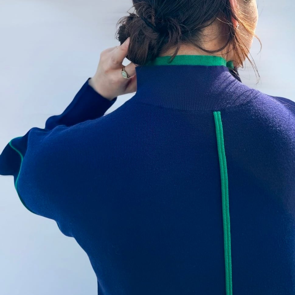 【 QTUME 】2wayボトルネックラインニット