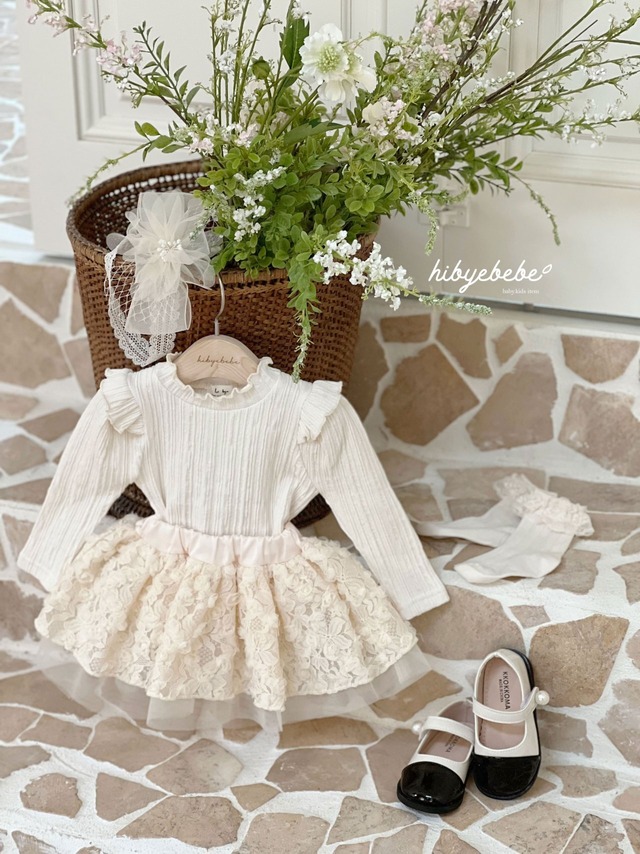 【即納】<Hibyebebe>  Lily rib T