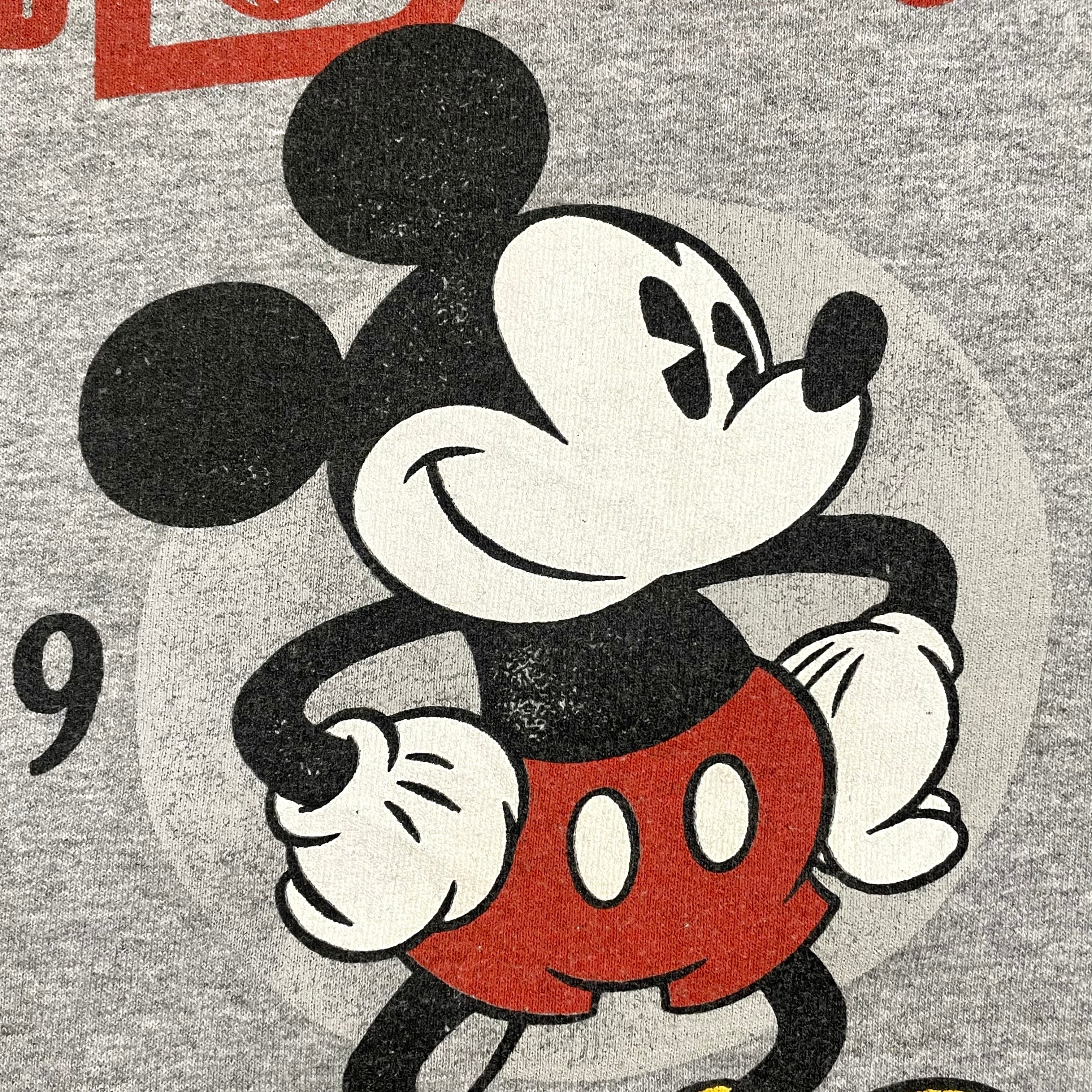 Disney】ミッキーマウス プリント スウェット トレーナー プルオーバー