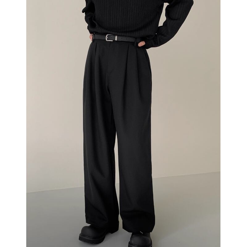 high-waisted loose fit wide leg pants mr0324