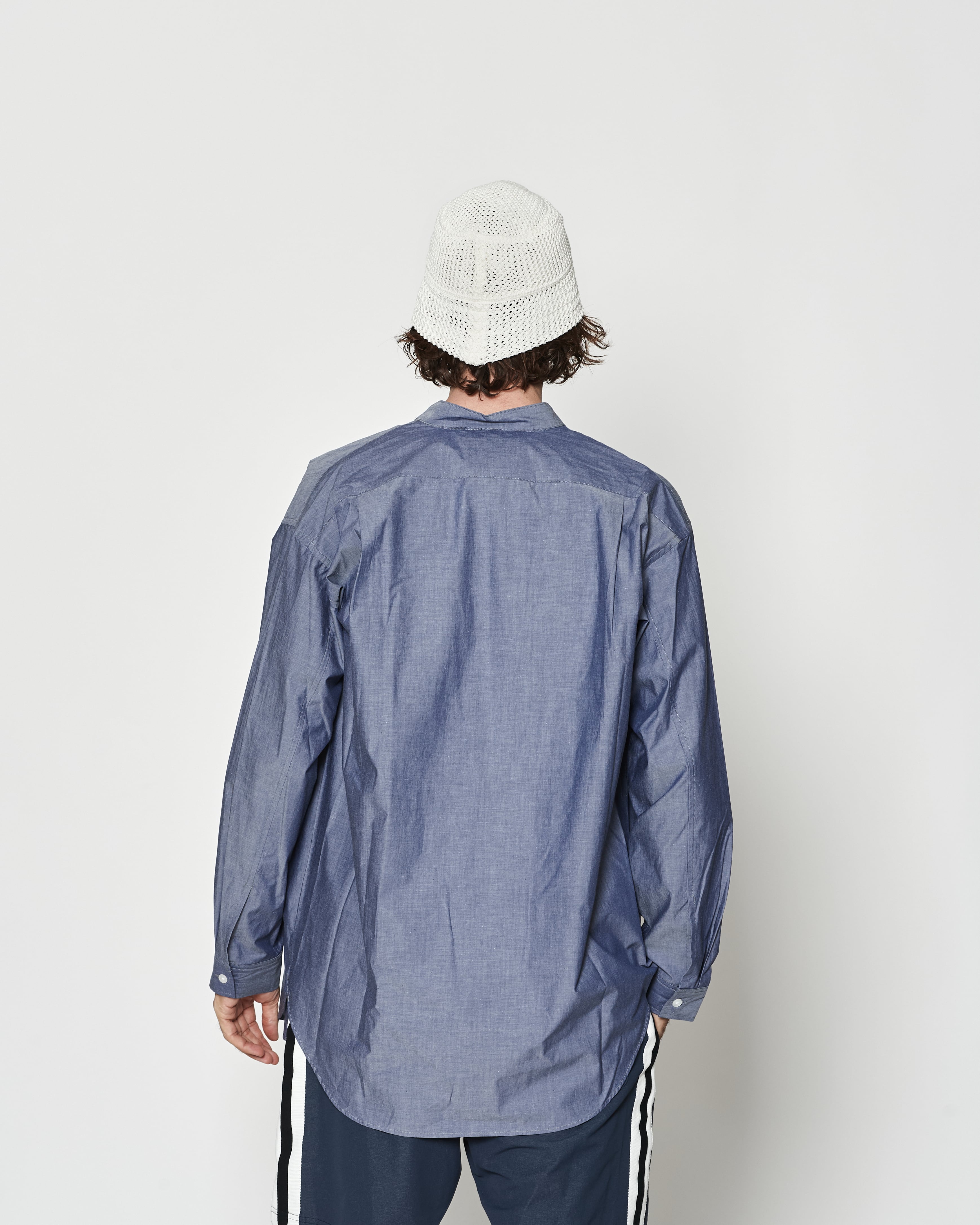 muta MARINE × ACANTHUS オーバーサイズ バンドカラーシャツ
