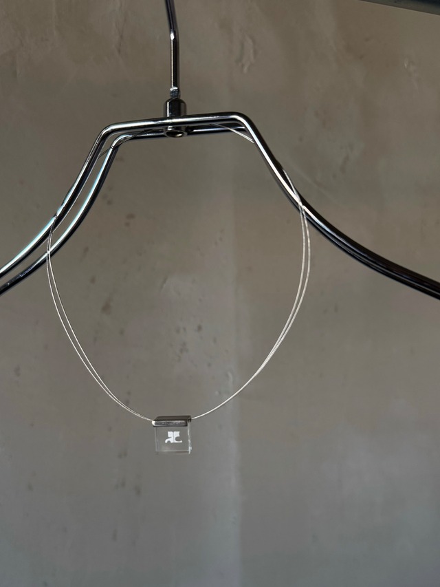 Courrèges logo accryl choker necklace