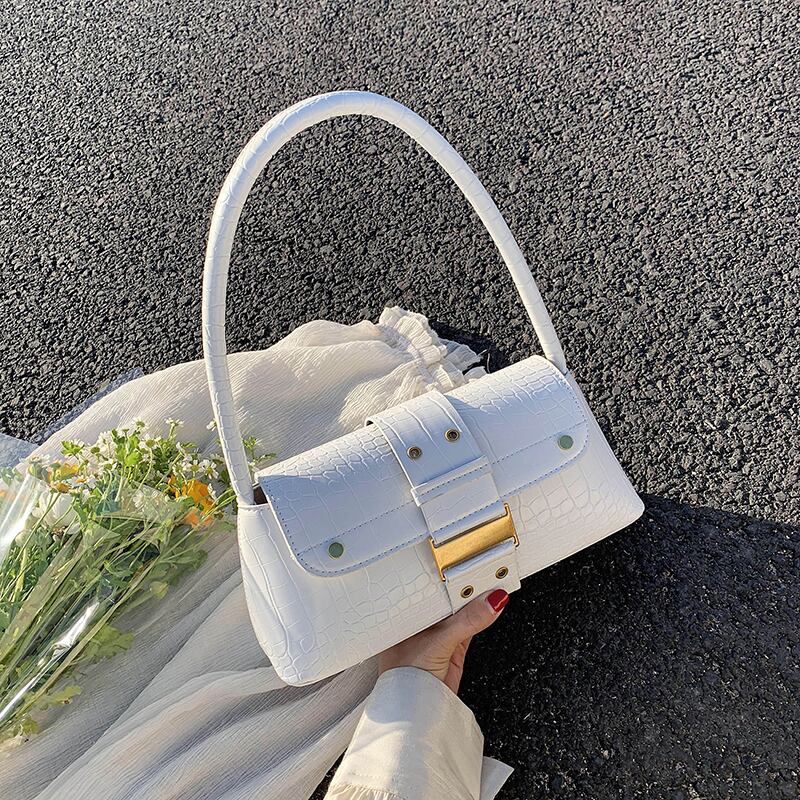 バッグレディースバッグ2020ニューウェーブバージョンワイルドクロコダイルパターンワンショルダー脇バッグネットレッドファッションテクスチャーバゲット Tiancai_Wing_Bag0864177