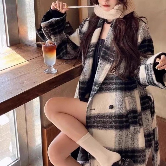 ミディレングスチェックコート〈2025 AW〉