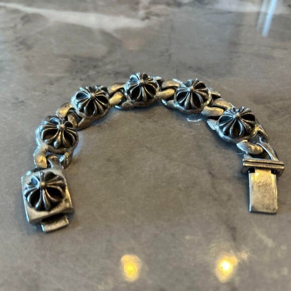 CHROME HEARTS クロムハーツ クロスボール ブレスレット 5リンク CHROME HEARTS クロムハーツ クロスボール ブレスレット 5リンク