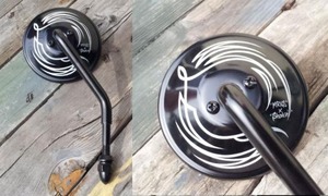 PINSTRIPE MIRROR/GRAY&WHITE/R