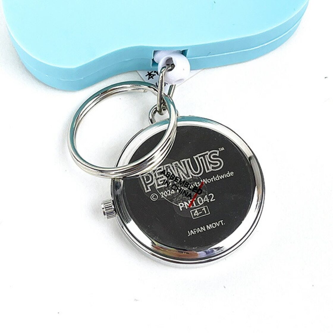スヌーピー SNOOPY キーチェーン ラバーリールウォッチ 時計 キーホルダー ブルー | Pay ID