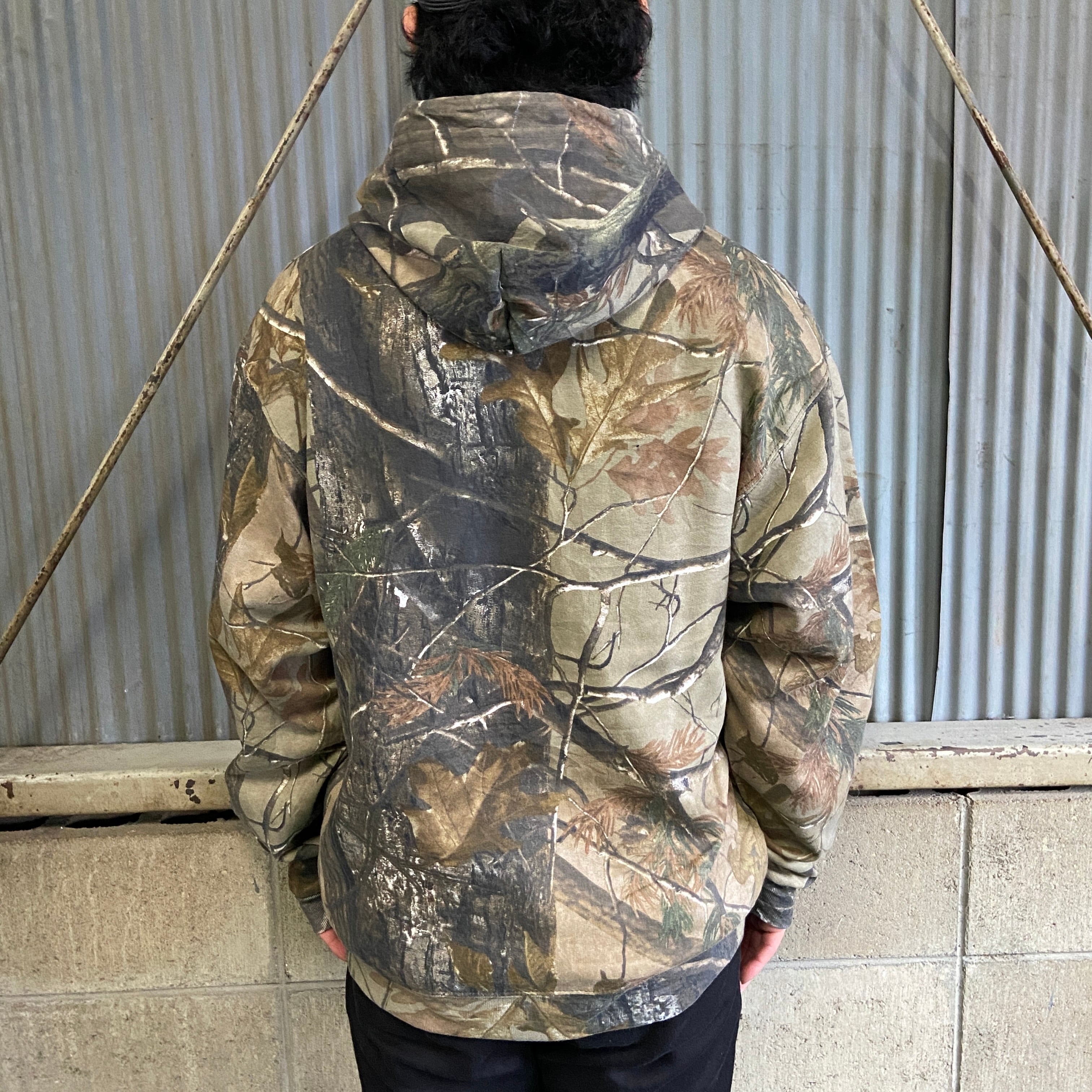 RUSSELL OUTDOORS リアルツリーカモ 総柄 スウェットパーカー メンズL 