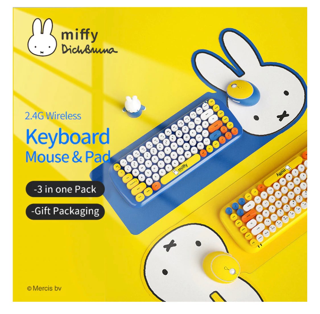 Miffy×mipow ミッフィー キーボード&マウス&マウスパッド | hn. 海外雑貨