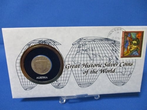 オーストリア 10シリング銀貨☆1950年／極美品／アンティークコイン