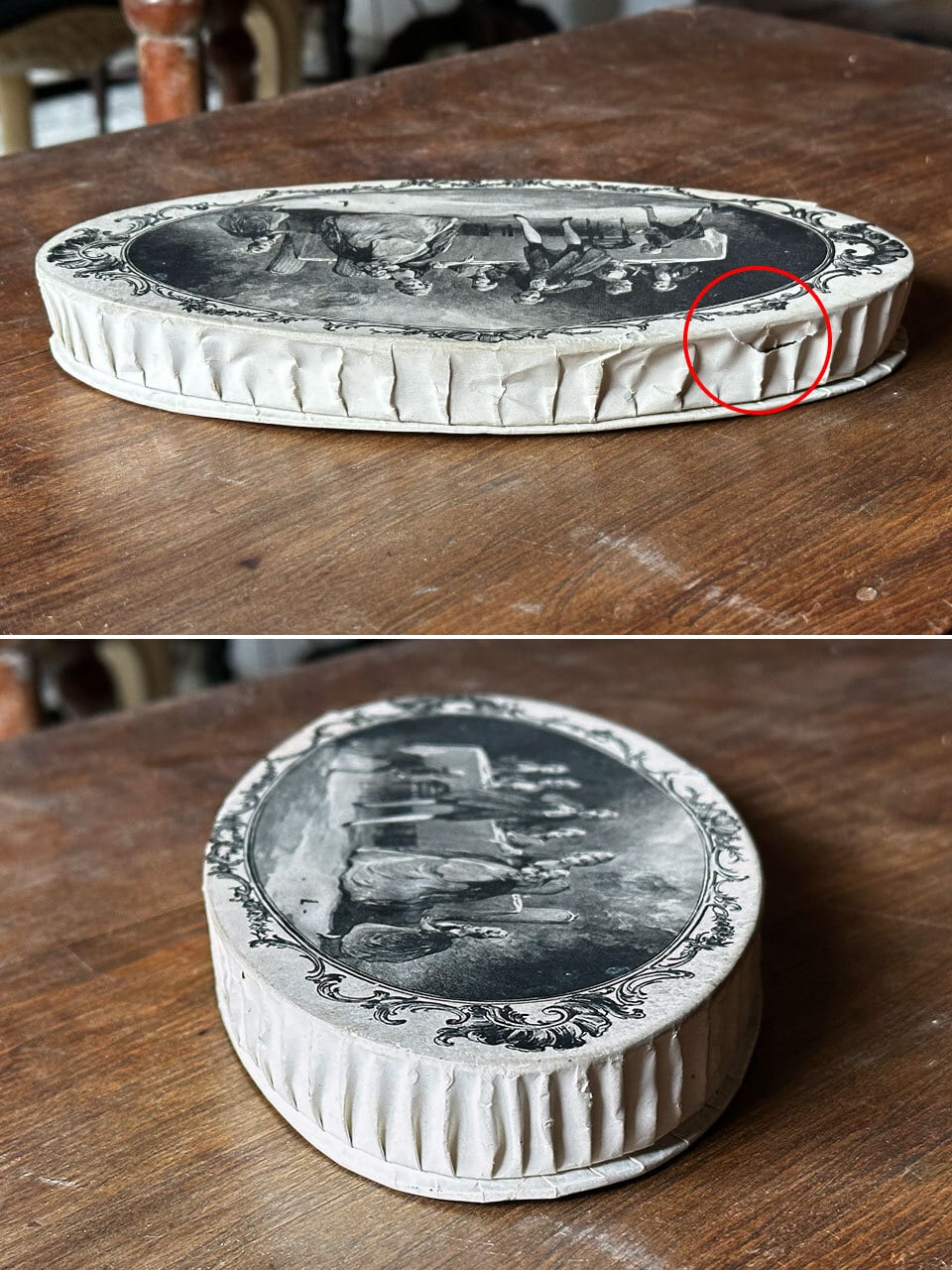 ドラジェボックス confiseur 紙箱オーバル | Brocante de La Cocotte