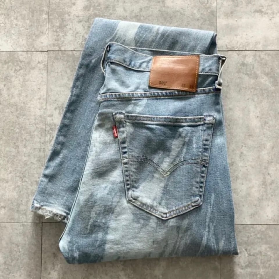 W31 L36】90's US.Levis 501 リーバイス バレンシア工場(555) ボタン裏