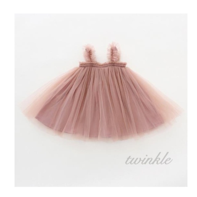 即納②点set　baby tulle dress  pink　一部取寄せ