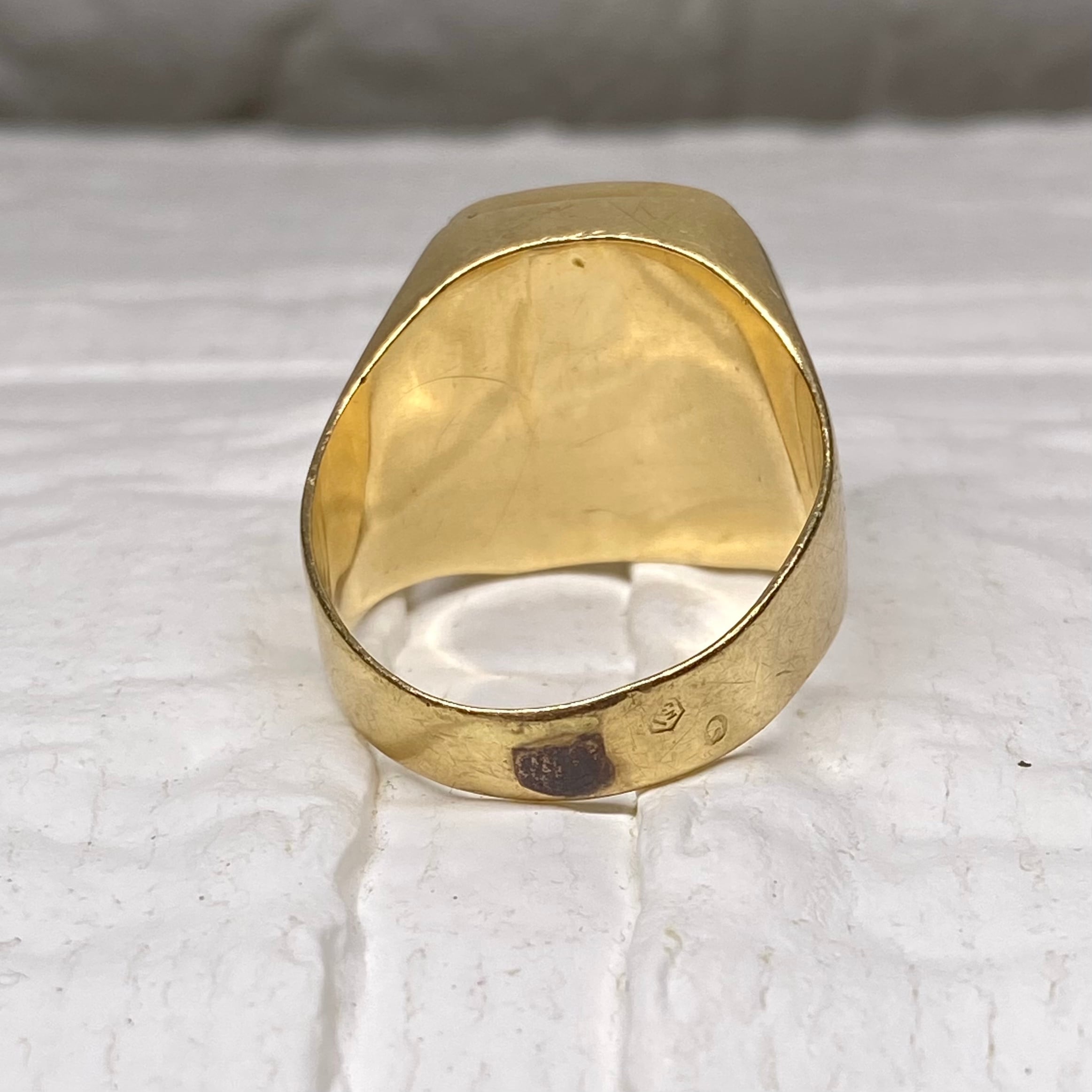 半額セール vintage 8ct シグネットリング-