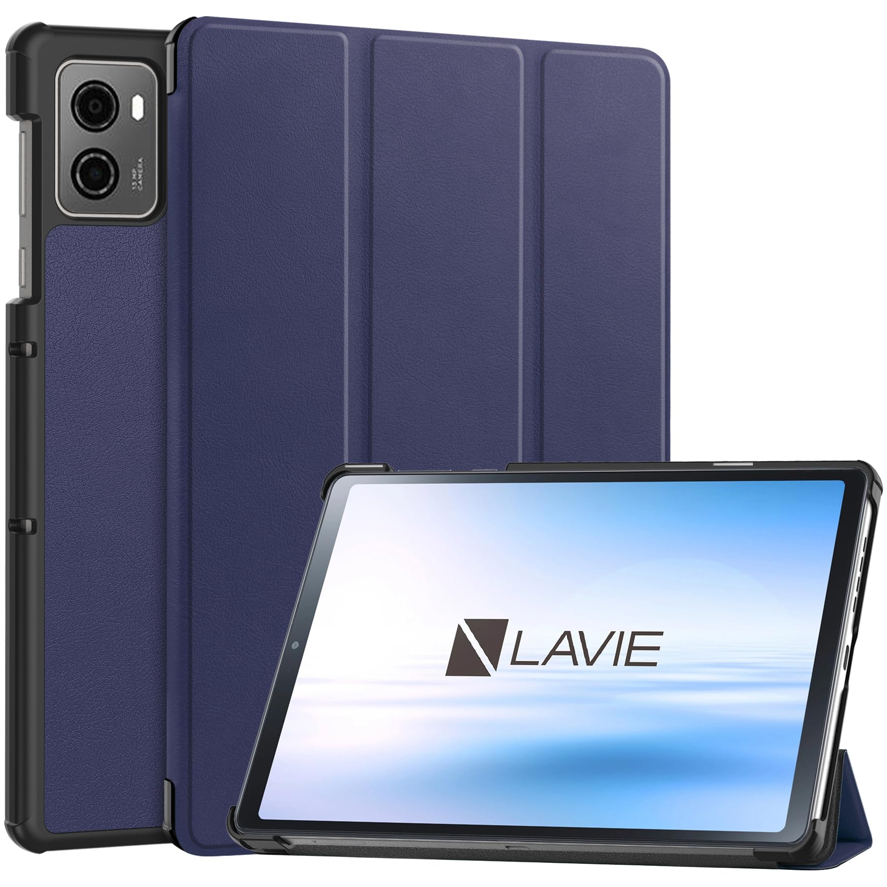 LAVIE Tab T9 ケース 8.8インチ LAVIE Tab T9 TAB09/Q01 PC-TAB09Q01 ケース LAVIE Tab T9 T0995/HAS PC-T0995HAS ケース【Trocent】NEC LAVIE Tab T9 タブレットケース オートスリープ機能 内蔵マグネット開閉式 三つ折 スタンド機能 手帳型 超薄型 衝撃吸収 全面保護 スマートカバー(ブルー)