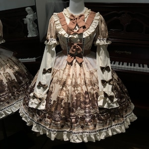ゆめかわ♡つけ袖付きヴィンデージ風ドレス wanpi168 ゆめかわ♡つけ袖付きヴィンデージ風ドレス wanpi168
