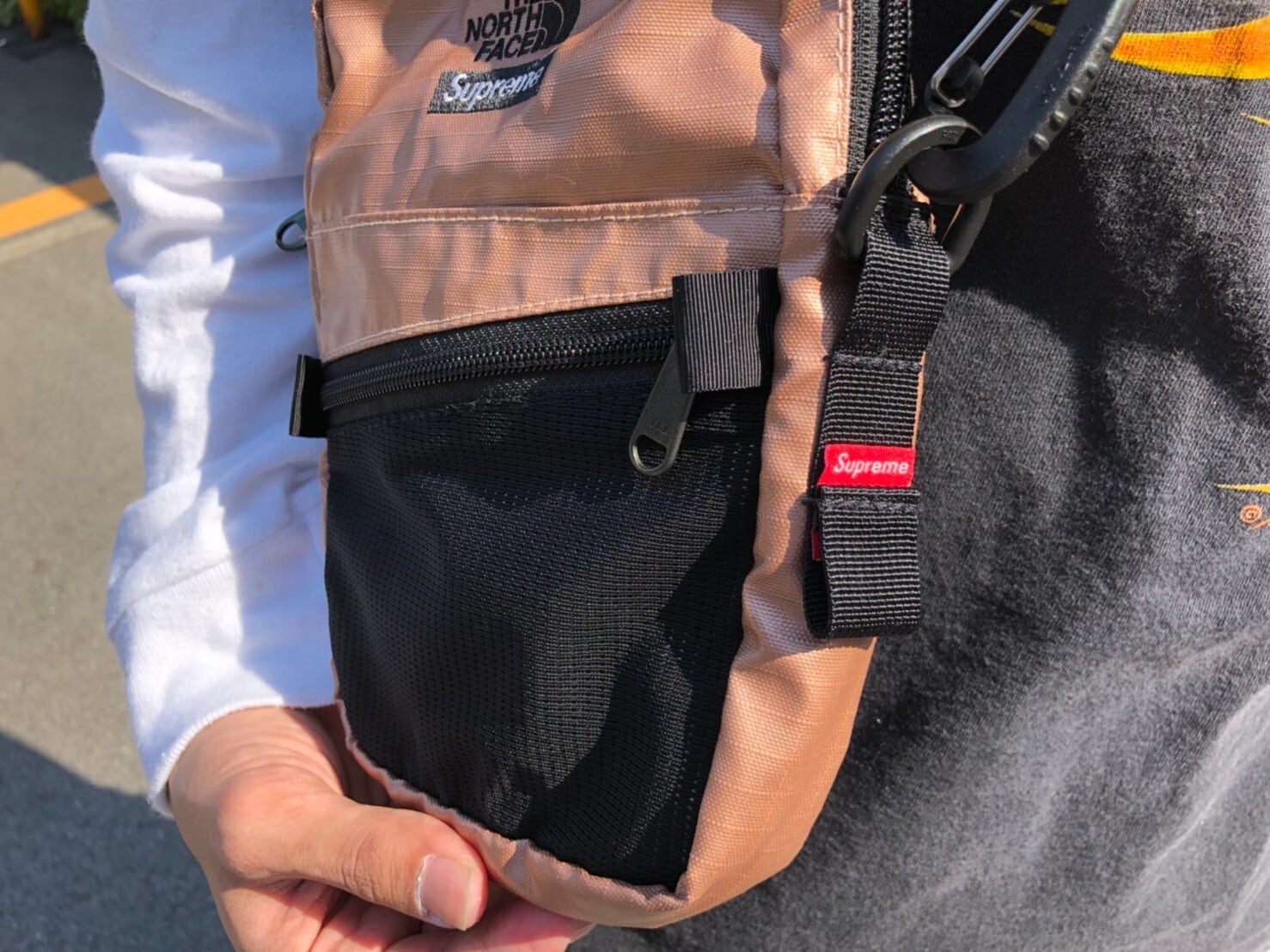 Supreme TNF metallic shoulder bag