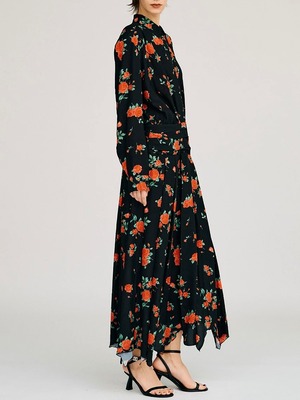 【26AW | WOMEN】PRANK PROJECT プランクプロジェクト / ワンピース / Asymmetrical Pleated Rose Dress  31262265602