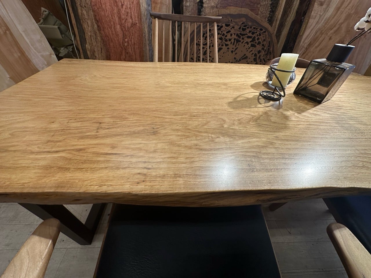 タモ_2040×700-800-890×50_浅草本店_テーブル天板/一枚板 251471 t001