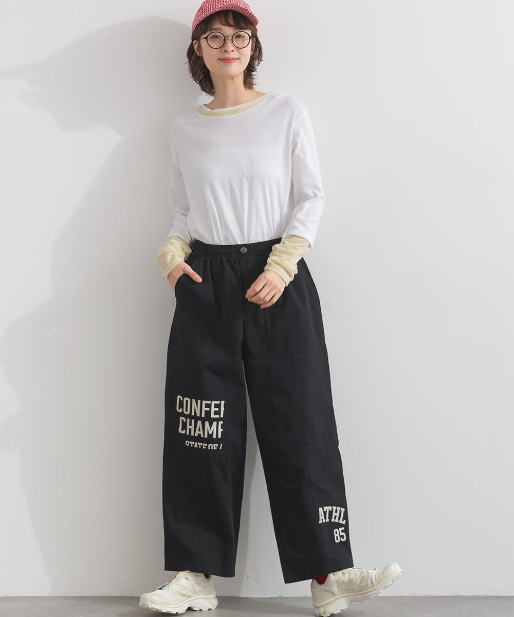K261040 ロゴプリントツイルワークパンツ / Logo Print Twill Work