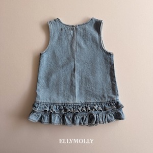 [ELLYMOLLY] Denim Little Pocket Dress +fee2 / [엘리몰리] 데님리틀포켓원피스