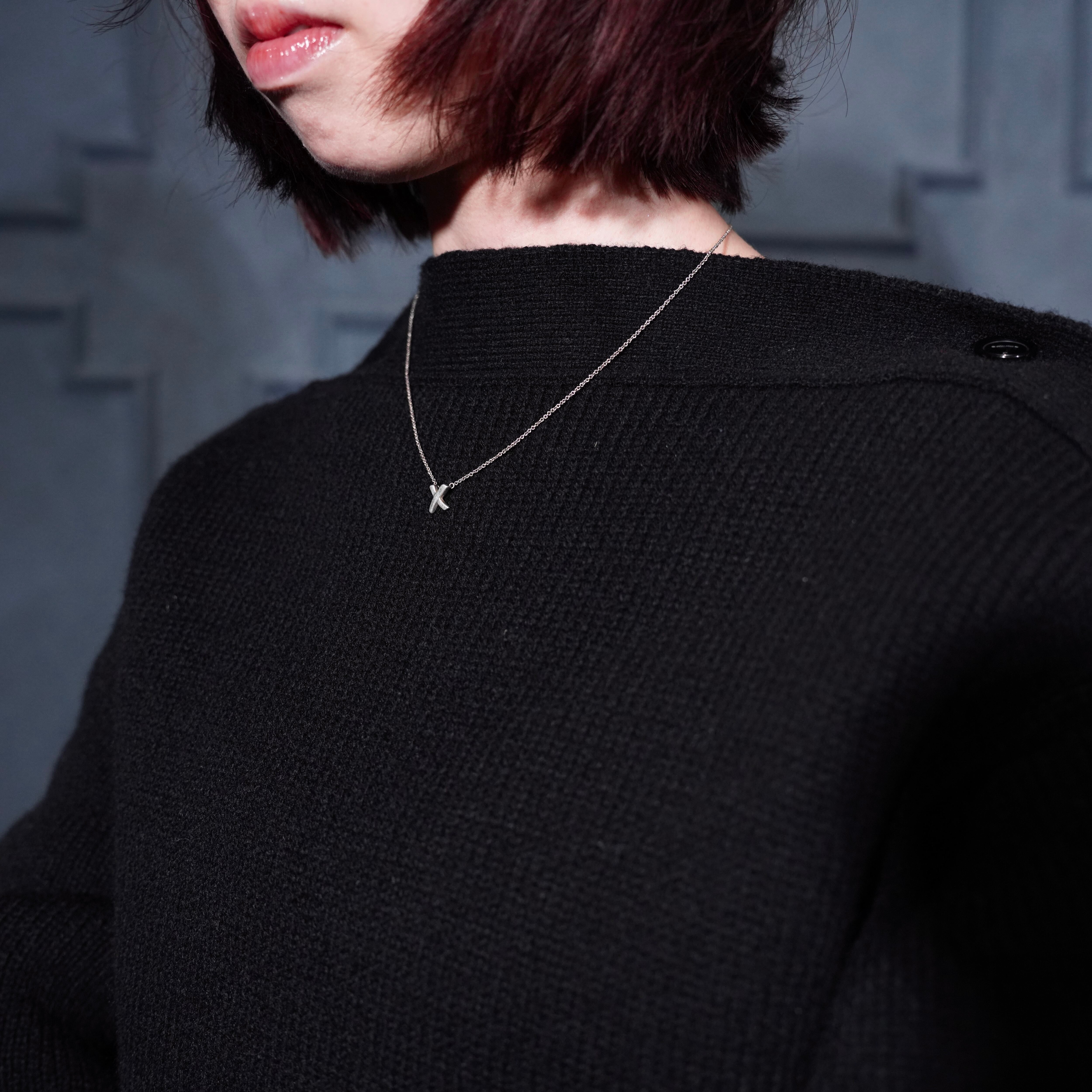 TIFFANY&CO PALOMA PICASSO GRAFITTI X KISS SILVER NECKLACE