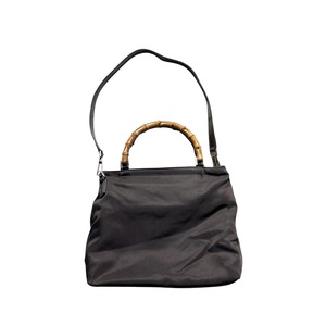 vintage GUCCI khaki nylon 2way bag “Bamboo”