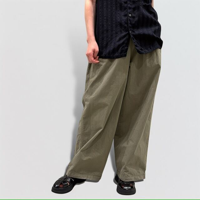 pas de calais modern jewel beetle chambray wide easy pants | CoCo