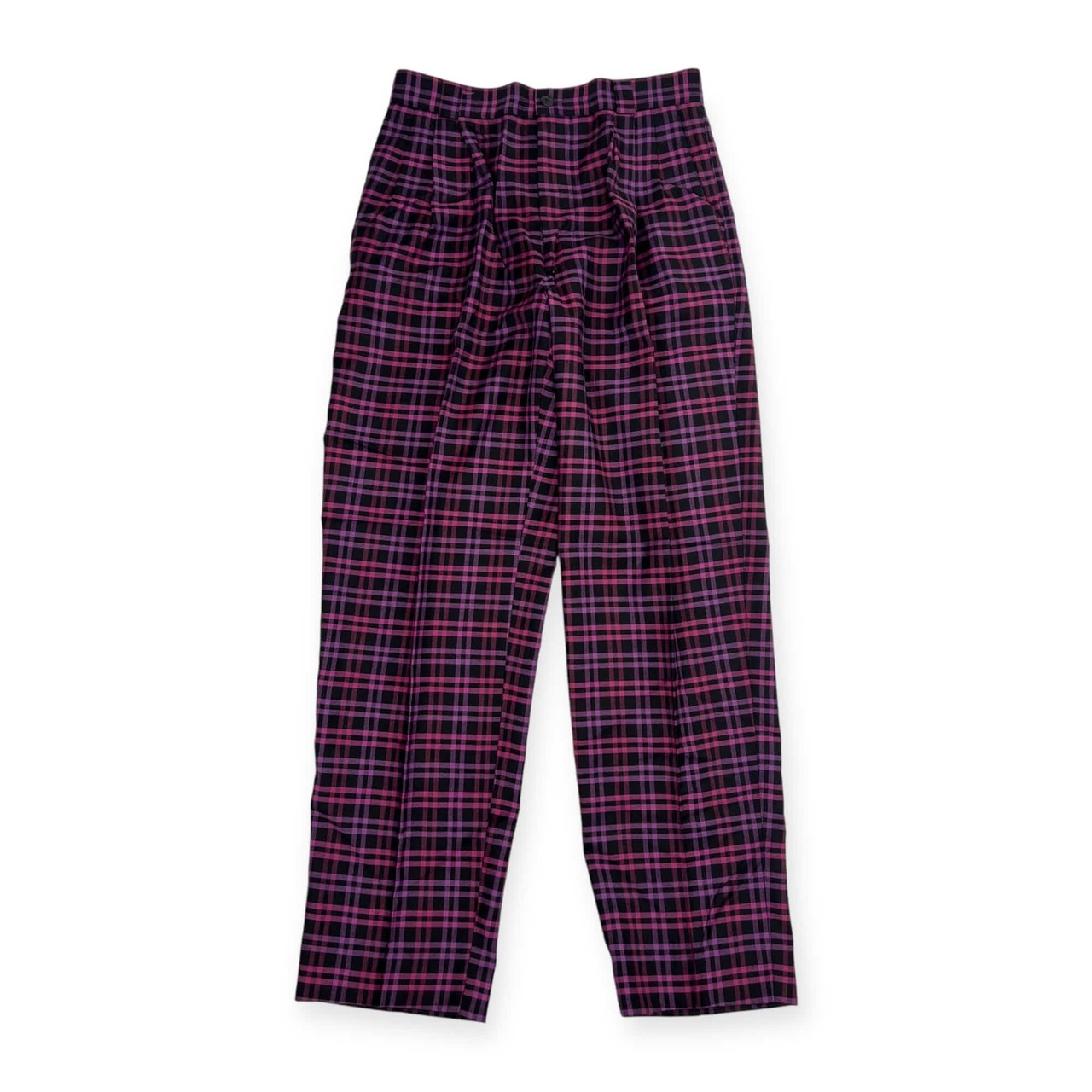 イタリア製 Iscante イスタンテ チェック ツータック ウール パンツ スラックス 46/メンズ ヴェルサーチ ビンテージ