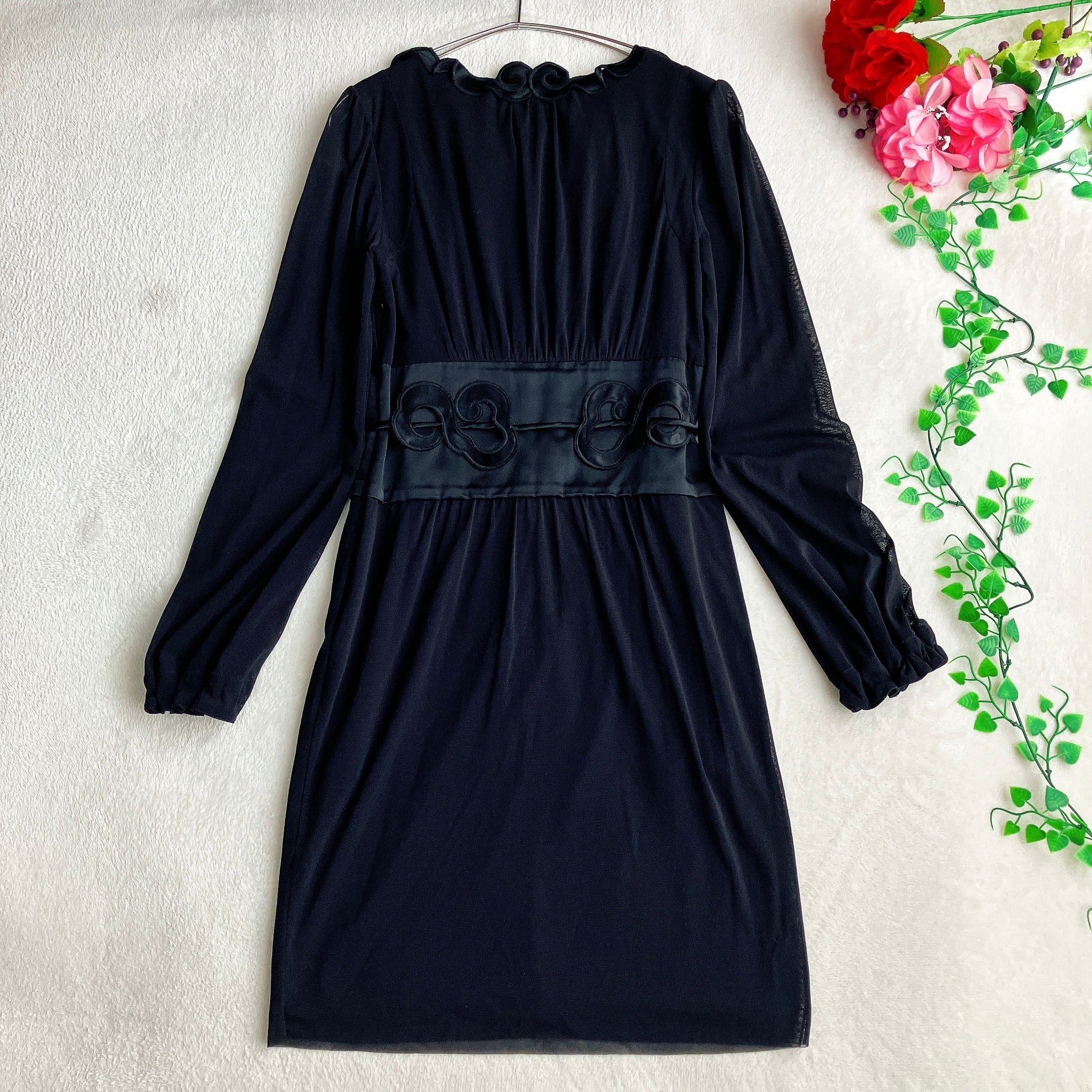 美品/VIVIENNE TAM ヴィヴィアンタム☆パワーネット シルク フリル