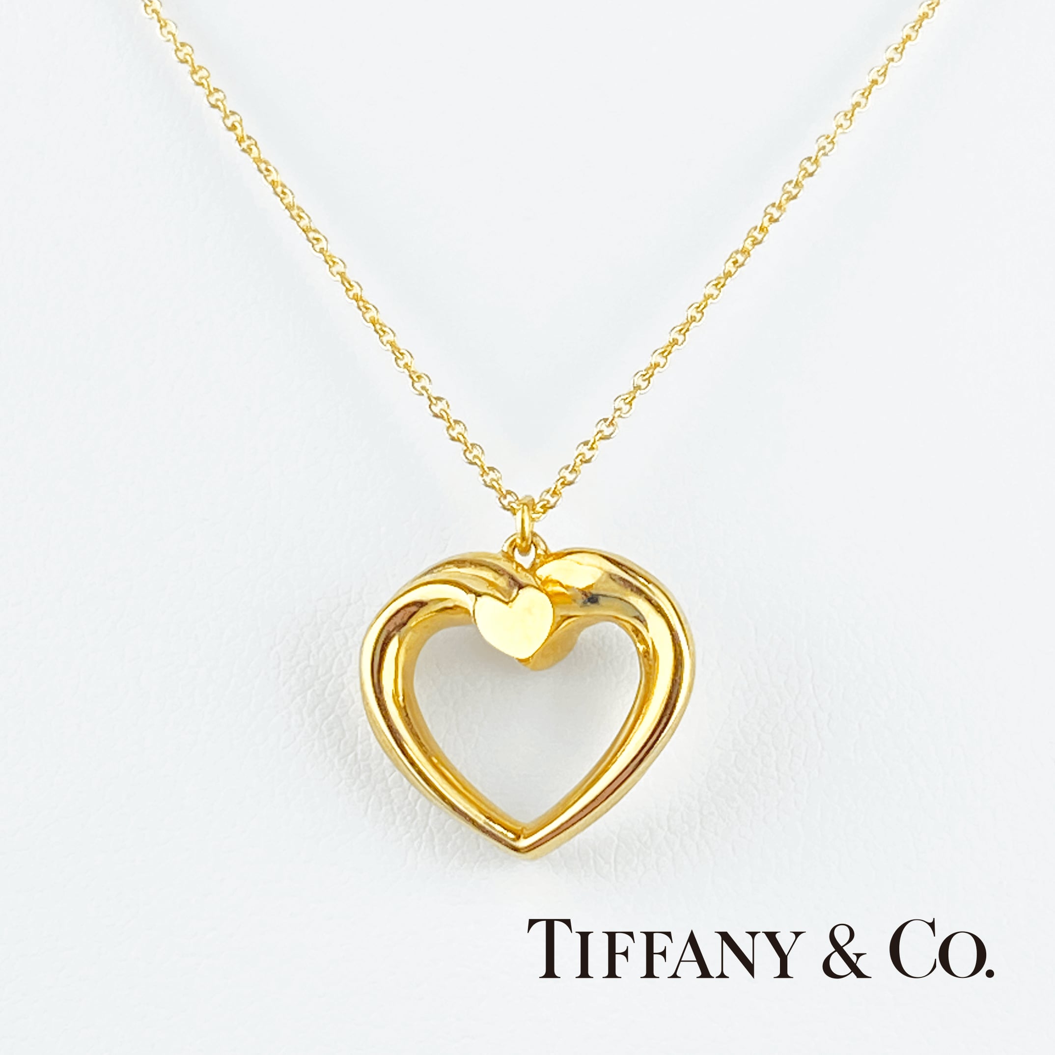 TIFFANY&Co. ティファニー ニューテンダネス ハート ネックレス K18 YG ...