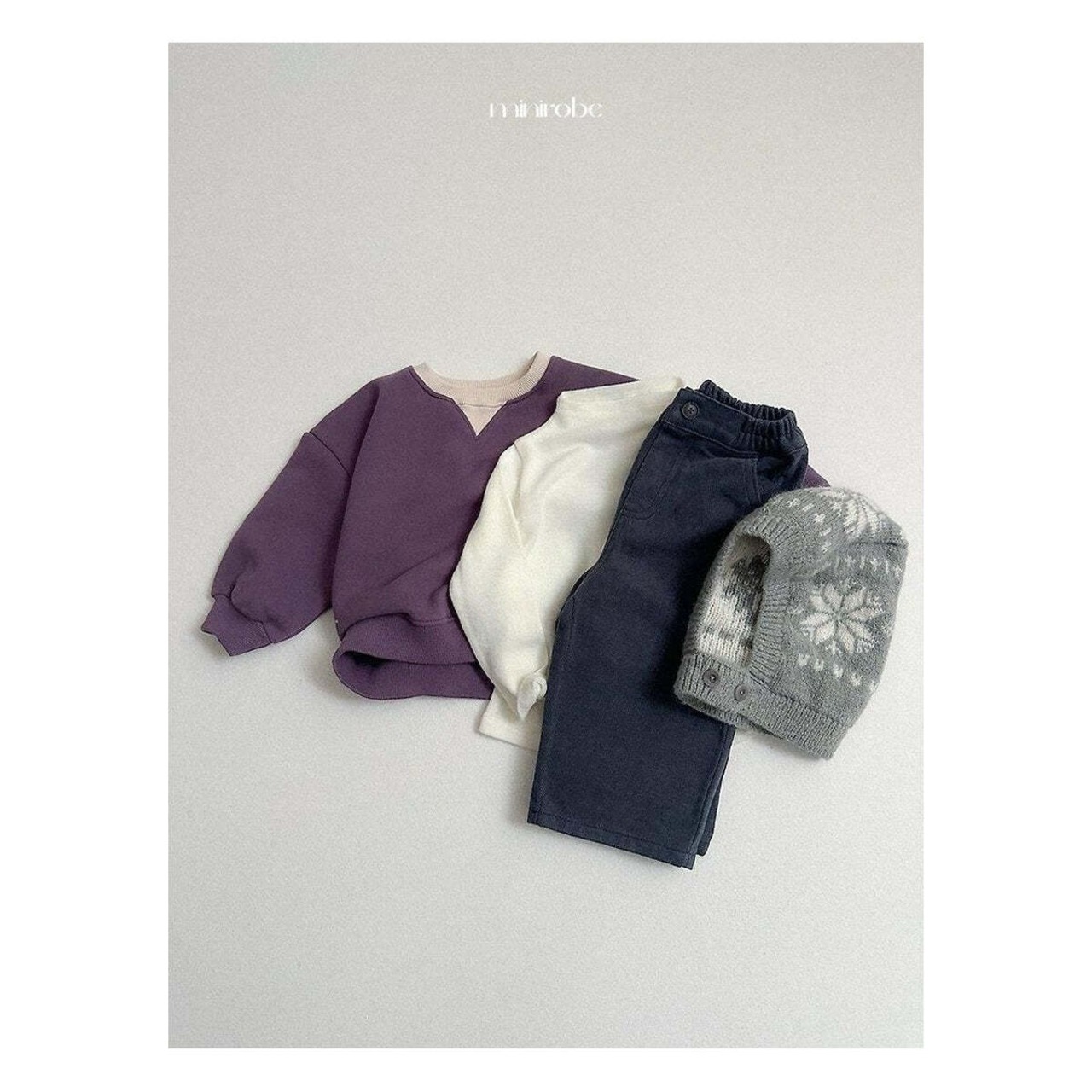 【取寄】minirobe ボタンピーチパンツ|冬服|韓国子供服