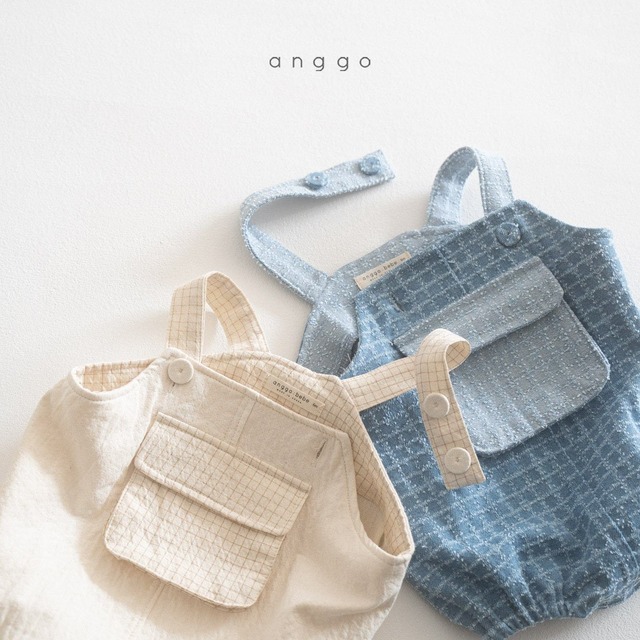 *即納* anggo サンドオーバーロールロンパ bebe