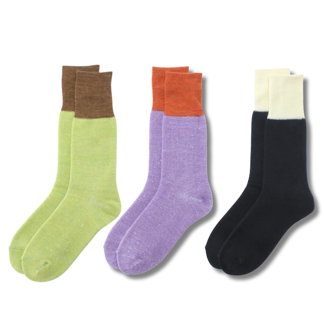 HOiSUM - ぽかぽかパイル socks (olive,purple,black)