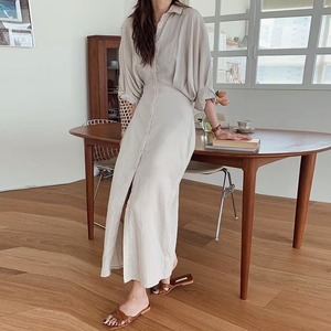 ウエストストラップ シャツワンピース　 AJ−4Z4039-036