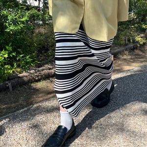 ボーダータイトロングスカート_LN02074