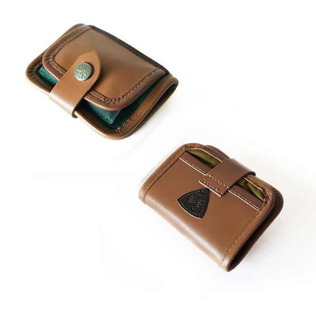 ミニ財布：Leather mini wallet |タンブラウン ヌメレザー