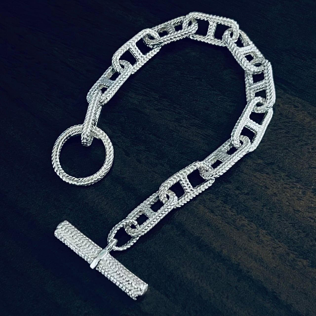 VINTAGE TIFFANY & CO. Anchor Chain Toggle Bracelet Sterling VINTAGE TIFFANY & CO. Anchor Chain Toggle Bracelet Sterling
