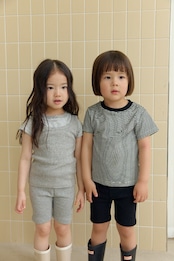 【取寄/韓国直送】Daily bebe 26/SM コージーボーダーTシャツ|夏服|韓国子供服