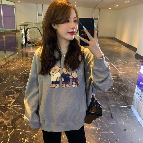 オータムスタンダードスタイルセーター レッドトップス レトロ 秋物 6Du_Shop_Women82596257382