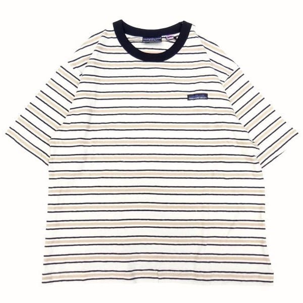 THOUSAND MILE (サウザンドマイル) SHORT SLEEVE MULTI BORDER T-SHIRT 白×黒×ベージュ