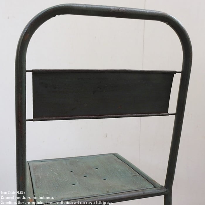 積み重ねできる アイアンチェア グリーン 緑 鉄製 スツール 椅子 いす