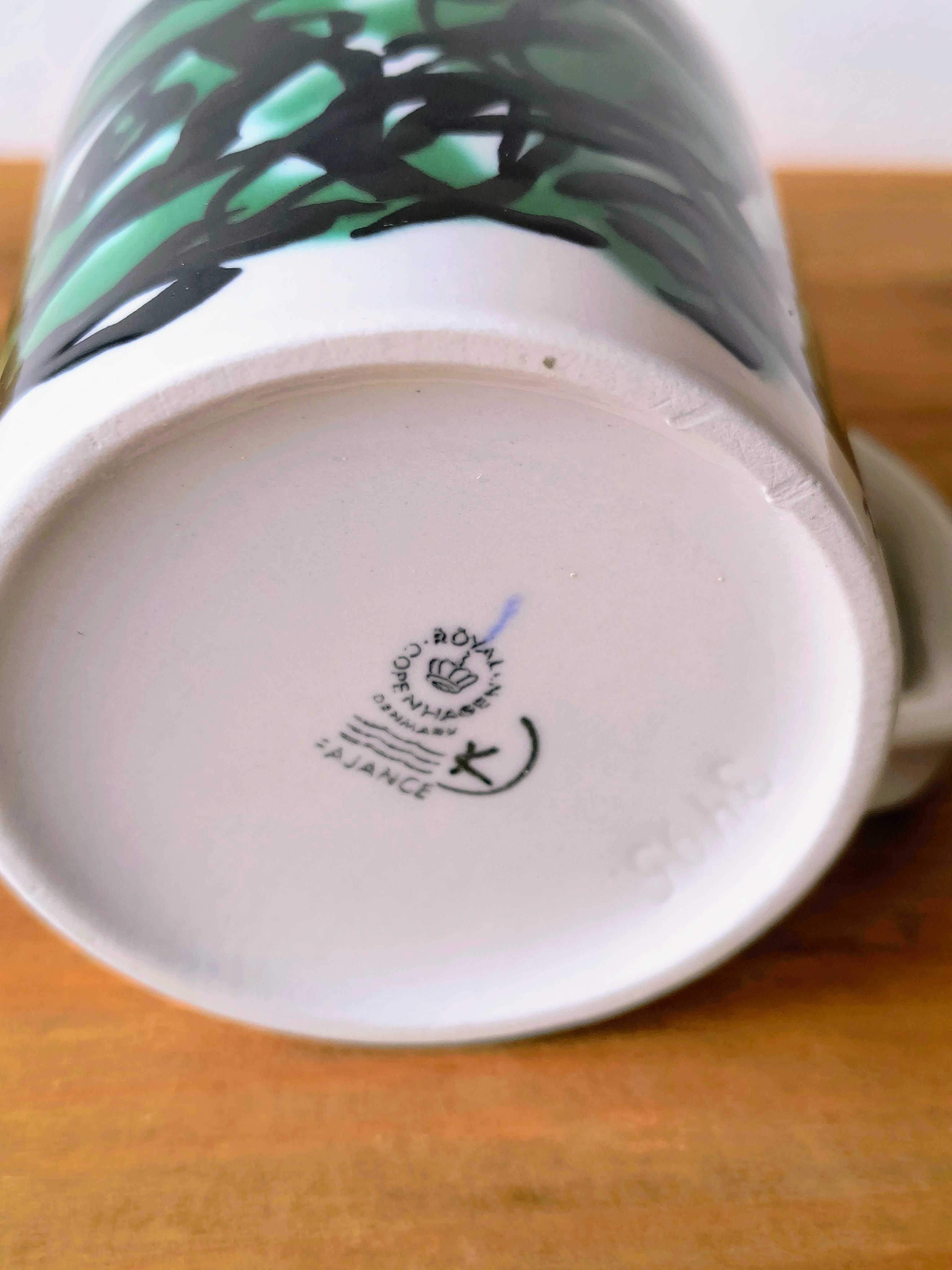 Lサイズ ロイヤルコペンハーゲン 1987 イヤーマグ 陶器　ビンテージ　手描き Lサイズ ロイヤルコペンハーゲン 1987 イヤーマグ 陶器 ビンテージ 手描き