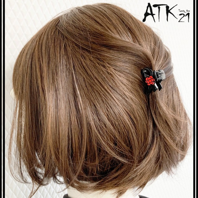 クロスリボン カメリア ミニバンスクリップ 前髪留め 小さ目 しっかりホールド ヘアアレンジのポイント 髪留め 簡単ヘアアレンジ レディース ヘアアクセサリー Hbs Atk21